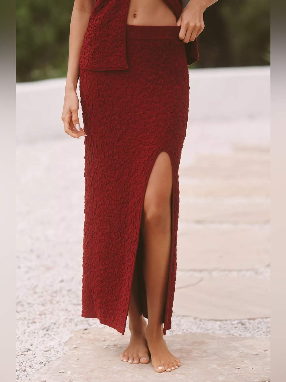 NWT Anthropologie Celandine Side Slit Maxi Skirt
